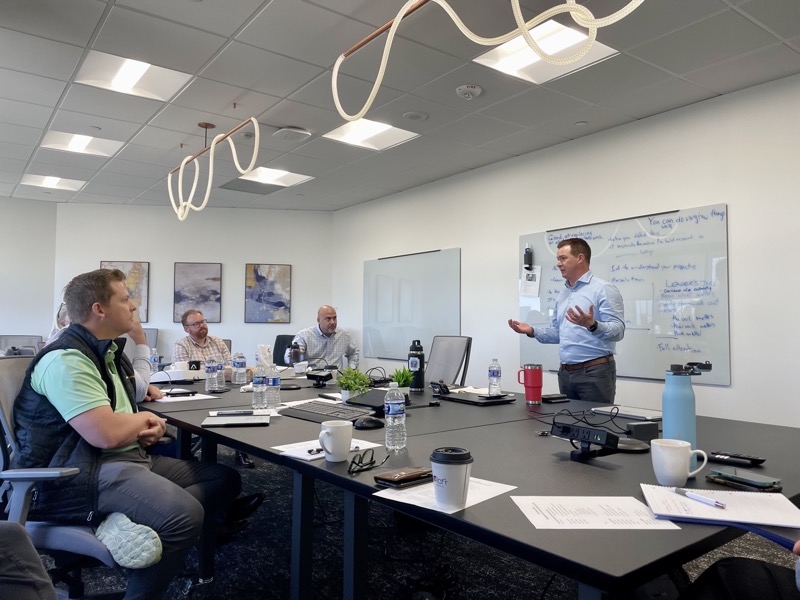 Curt facilitating in conference room