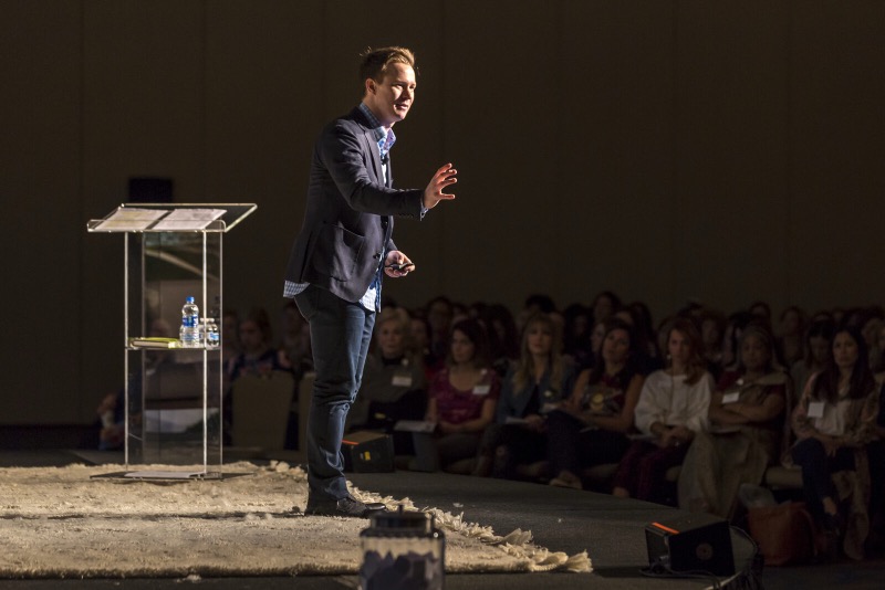 Curt speaking to a crowd